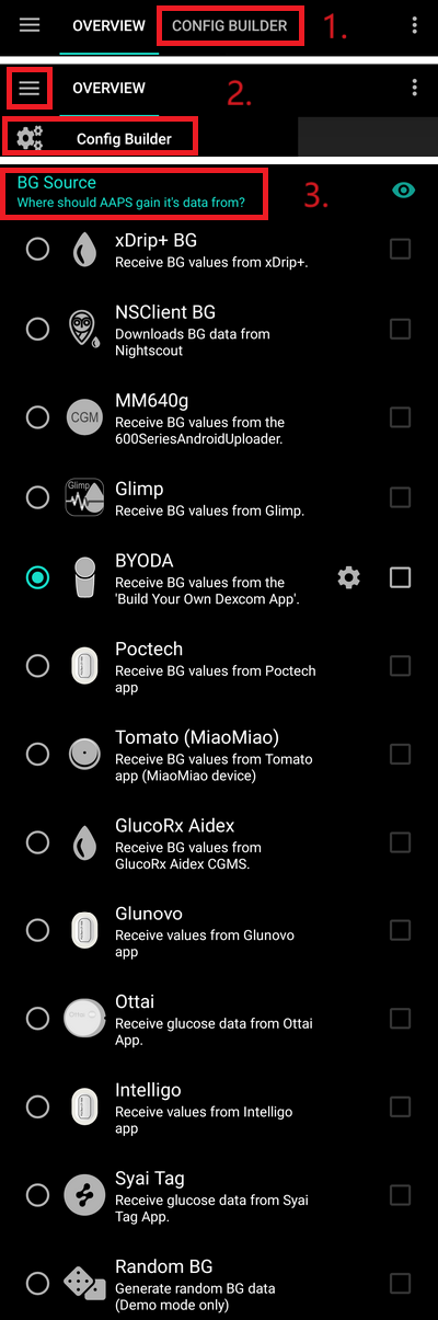 Config Builder 血糖数据源
