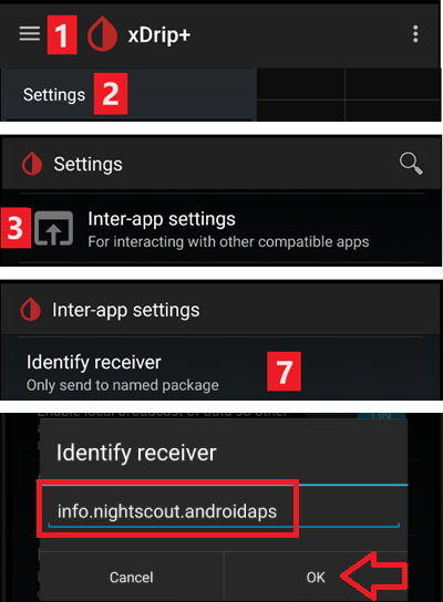 xDrip+ 基本应用间设置中的 Identify receiver