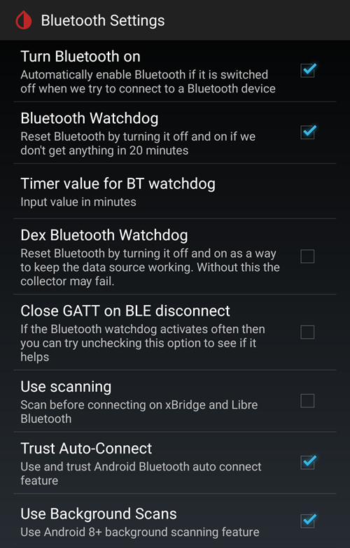 xDrip+ BT 设置