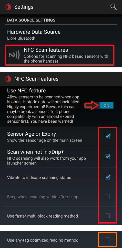 xDrip+ NFC 设置